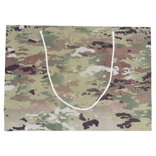 12.5lx4wx9h大きいギフトバッグの軍隊OCPの迷彩柄のユニフォーム ラージペーパーバッグ (裏面)