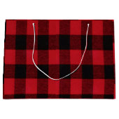 12.5lx4wx9h大型抱き枕赤バッファロープレイド黒 ラージペーパーバッグ (正面)