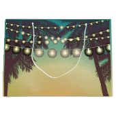 12.5lx4wx9h大抱き枕ビーチサンセットヤシ ラージペーパーバッグ (正面)