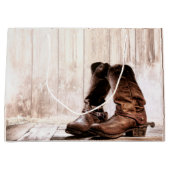 12.5lx4wx9h大抱き枕ブーツ田舎 ラージペーパーバッグ (正面)