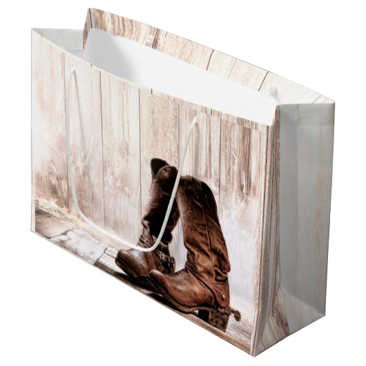 12.5lx4wx9h大抱き枕ブーツ田舎 ラージペーパーバッグ (正面アングル)