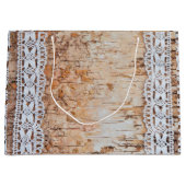 12.5lx4wx9h大抱き枕国の納屋の木レース ラージペーパーバッグ (正面)