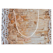 12.5lx4wx9h大抱き枕国の納屋の木レース ラージペーパーバッグ (裏面)