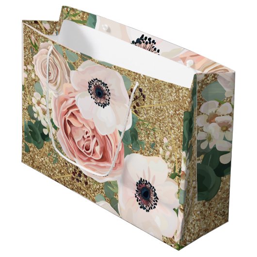 12.5lx4wx9h大抱き枕幾何学的ガーデンバラ ラージペーパーバッグ (正面アングル)