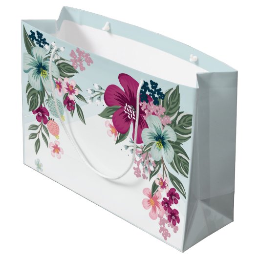 12.5lx4wx9h大抱き枕熱帯花（青） ラージペーパーバッグ (裏面アングル)