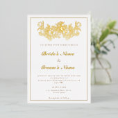 12.7 cm x 17.8 cmフォイル招待状 箔招待状 (立ち正面)