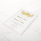 12.7 cm x 17.8 cmフォイル招待状 箔招待状 (回転した状態)