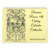12 Baroque Rococo 18th Century Cartouches カレンダー (カバー)