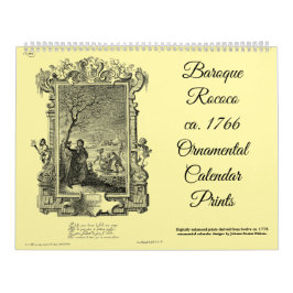 12 Baroque Rococo ca. 1766 Calendar Prints カレンダー