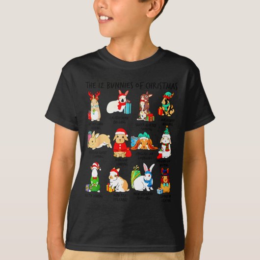 12 Bunny Of Christmas Bunny Rabbit Christmas Xmas Tシャツ (正面)