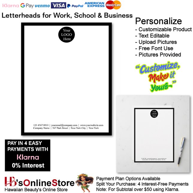 12 Business Black Logo Letterhead Business Brand  レターヘッド (12 Business Black Logo Letterhead Business Brand Name.)