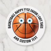 12 Custom Basketball BLUE EYES Happy Face Gift フェイバータグ (裏面)