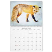12 Cute Red Fox Watercolor Paintings Wildlife Art カレンダー (1月 2026)