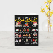 12 Days Of An Accountant, Xmas Party, Funny Accoun カード (黄色い花)