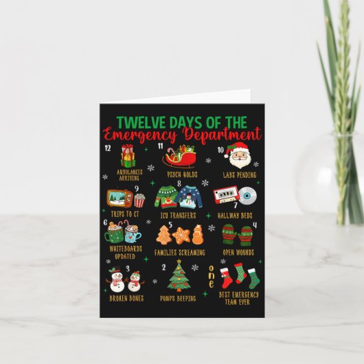 12 Days Of An Emergency Department Er Nurse Christ カード (正面)