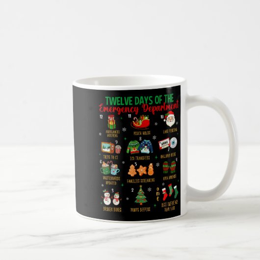 12 Days Of An Emergency Department Er Nurse Christ コーヒーマグカップ (右)