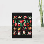 12 Days Of Baking Baker Christmas Cook Chef Baking カード (正面)