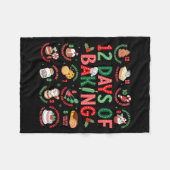 12 Days Of Baking Baker Christmas Cook Chef Baking フリースブランケット (正面(横))