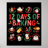12 Days Of Baking Baker Christmas Cook Chef Baking ポスター (正面)