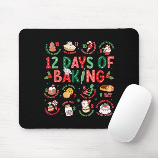 12 Days Of Baking Baker Christmas Cook Chef Baking マウスパッド (マウス)