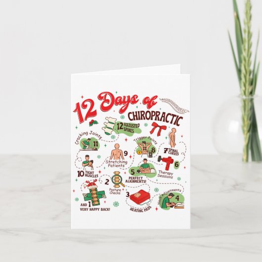 12 Days Of Chiropractic Christmas Chiropractor カード (正面)