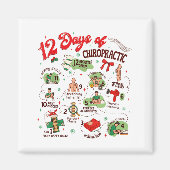 12 Days Of Chiropractic Christmas Chiropractor  マグネット (正面)