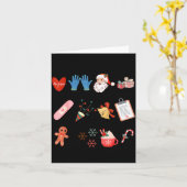 12 Days Of Cna Life Nurse Merry Christmas Pajamas カード (黄色い花)