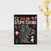 12 Days Of Dispatching Funny Christmas Dispatcher カード (黄色い花)