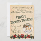12 Days Of Doggie Christmas Day 12 シーズンカード (裏面)