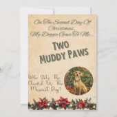 12 Days Of Doggie Christmas Day 2 シーズンカード (裏面)
