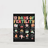 12 Days Of Fertility Ivf Nurse Christmas Ob Gyn Tr カード (正面)