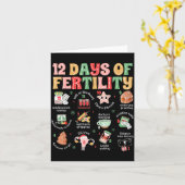 12 Days Of Fertility Ivf Nurse Christmas Ob Gyn Tr カード (黄色い花)