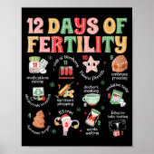 12 Days Of Fertility Ivf Nurse Christmas Ob Gyn Tr ポスター (正面)
