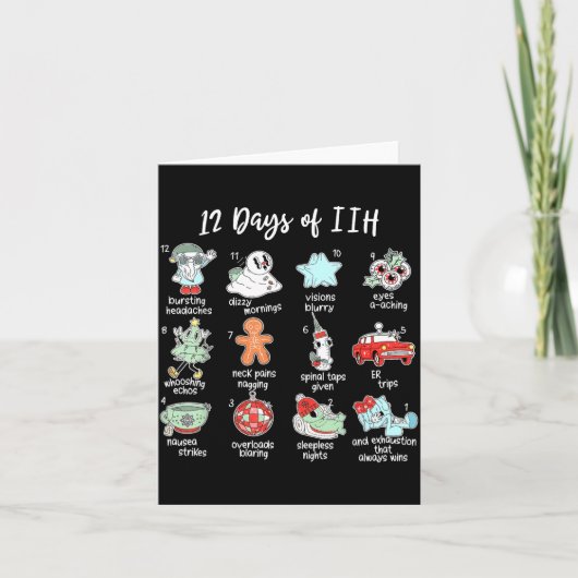 12 Days Of Iih Christmas Awareness Pseudotumor Cer カード (正面)