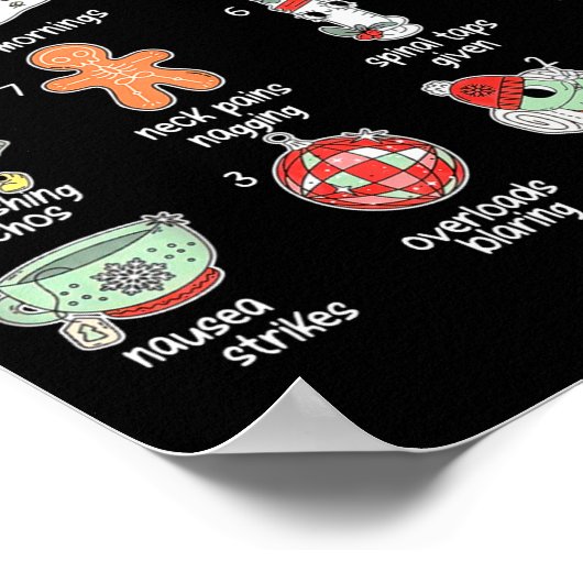 12 Days Of Iih Christmas Awareness Pseudotumor Cer ポスター (角)