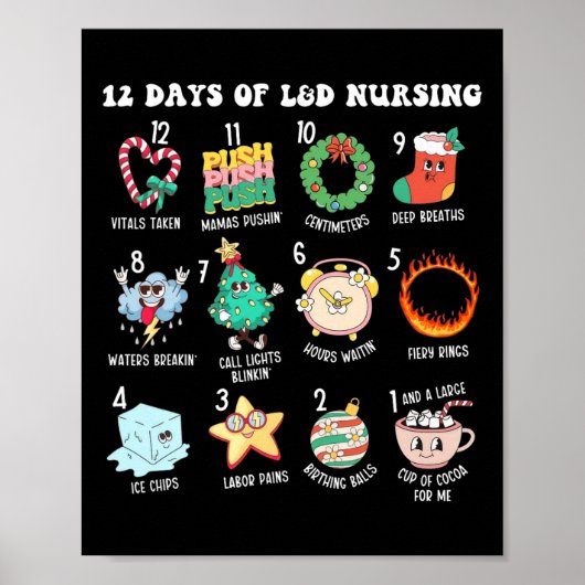 12 Days Of Landd Unit Nursing Labor And Delivery N ポスター (正面)
