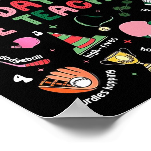 12 Days Of Pe Teacher Physical Education Gym Coach ポスター (角)