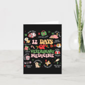 12 Days Of Veterinary Medicine Funny Christmas Vet カード (正面)