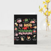 12 Days Of Veterinary Medicine Funny Christmas Vet カード (黄色い花)
