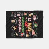 12 Days Of Veterinary Medicine Funny Christmas Vet フリースブランケット (正面(横))