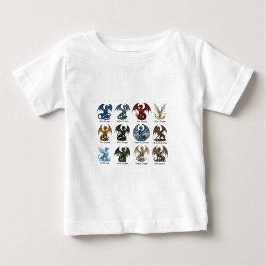 12 Dragons - D&Dにインスパイアされた  ベビーTシャツ (正面)