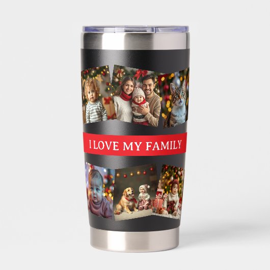 12 Family Photo Template | Love My Family 保温保冷タンブラー (正面)