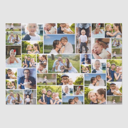 12 Family Photos Repeated in a Collage 薄葉紙 (正面)