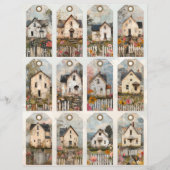 12 FARMHOUSE VINTAGE JOURNAL TAGS (正面)