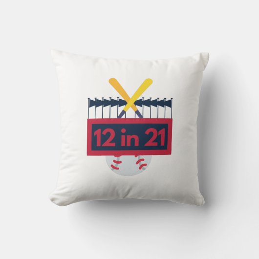 12 in 21野球 クッション (正面)