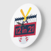 12 in 21野球 ラージ壁時計 (傾斜)