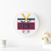 12 in 21野球 ラージ壁時計 (ホーム)