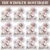 12 In One Cute名前をカスタムするバルーンパーティーAxolotl シール (正面)