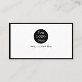 12 Modern Black Logo Promote Company Brand Name  名刺 (裏面)