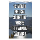 12-Month Biblical Scripture Verses For Women カレンダー (カバー)